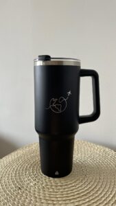 MASSIMUS fekete thermo bögre - Föld