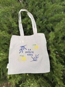 Vászon táska - "La Dolce Vita" felirat